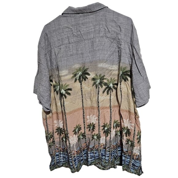 Batik Bay Hawaiian Button Up Shirt Mens Size 3XB Palm Tree Print Easy Care - Picture 2 of 4